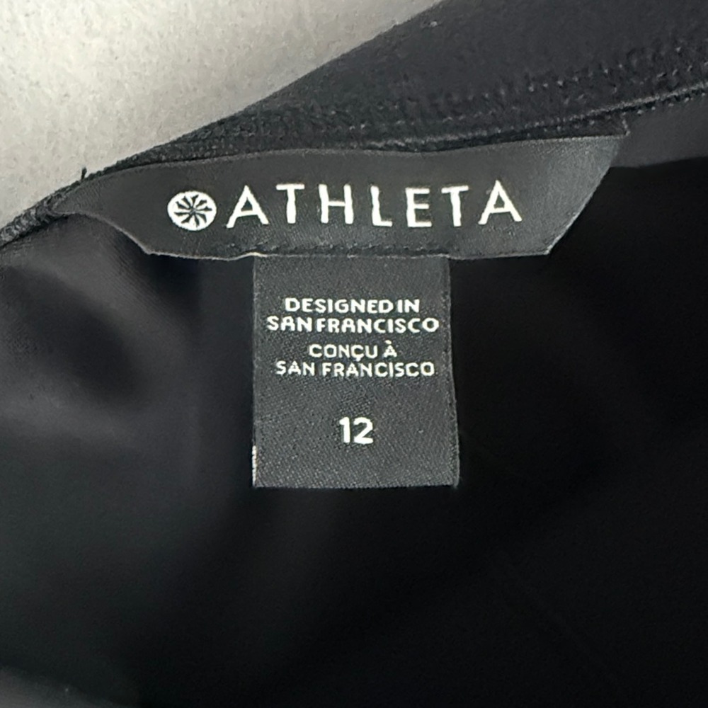 Athleta Headliner High Rise Tight Black Zipper Pockets Ankle Zip Women's 12 - Picture 6 of 11